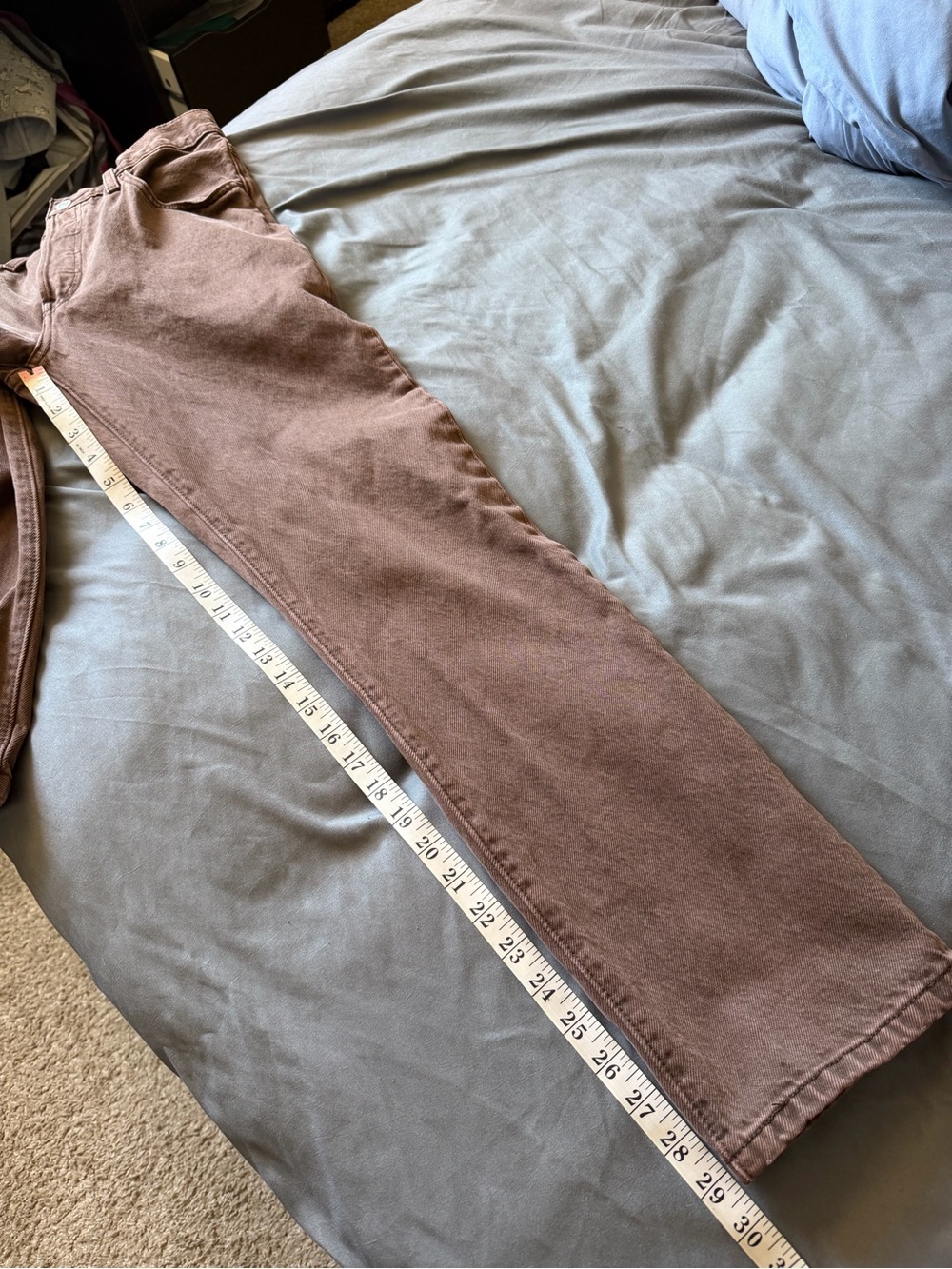 Levi’s Premium Denim Brown Cotton High Rise 501 Button Fly Jeans size 29 EUC - Picture 11 of 12